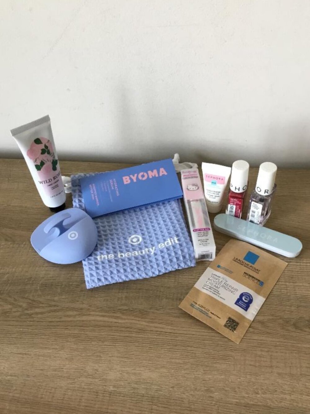 Assorted Self Care Beauty Products BYOMA La Roche Posay The Beauty Edit in Pouch